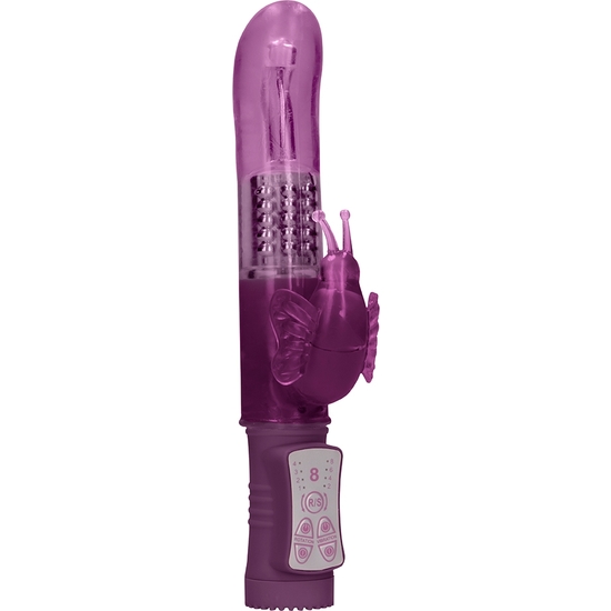 Vibromasseur + Stimulateur Clitoridien 8 Vitesses Violet