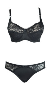 Ensemble Soutien-Gorge Ancona Noir -Bonnet D
