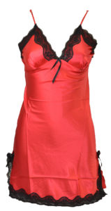 Nuisette Curvy en Soie Rouge