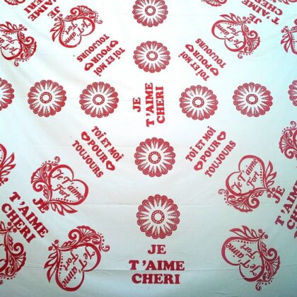 Drap personnalisé. Couleur et message de votre choix.
