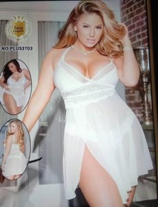 Nuisette Blanche Curvy Sexy Pure Taille XL
