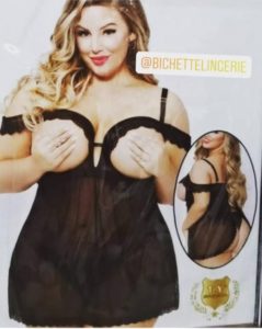 Nuisette Ouverte Curvy Sexy Noire XL