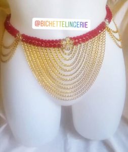 Ceinture de Perles/ Férr Rouge