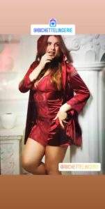 La Sensuelle Nuisette Rouge + Déshabillé avec Capuche
