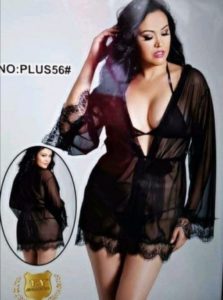 Sublime Kimono  Curvy Noir Taille XL