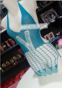 Aida Nuisette Tricotée Sky Perlée Taille Standard