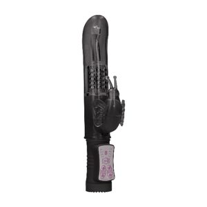 Vibromasseur + Stimulateur Clitoridien 8 Vitesses  Noir