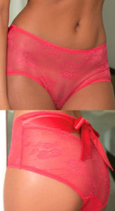 Culotte Dentelle Nœud Papillon Rouge- S, M, L