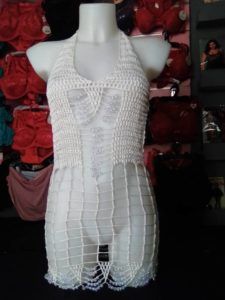 Nuisette Tricotée Aida Blanc Taille Standard