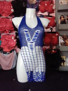 Nuisette Tricotée Aida Bleu Roi Taille Standard