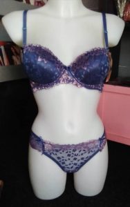 Ensemble soutien-gorge Culotte en bonnet B Mauve