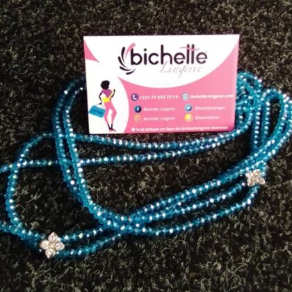 Ceinture en perles/ Bine-Bine Amy Bleu