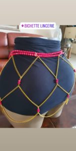 Joongoma Rouge – Ceinture de perles/ Férr/ Dial-diali