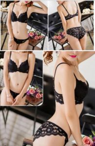 Ensemble soutien-Gorge + Culotte Sexy Noir