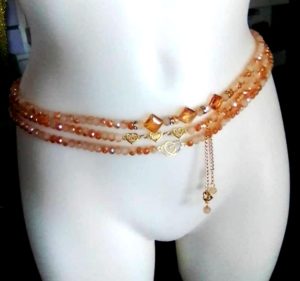 3 Ceintures en perles « Chapelets Magiques » Or