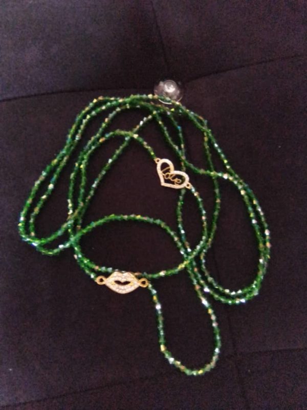 2 Ceintures en perles/ Bine-Bine Binta Vert