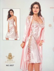 Nuisette Sensuelle + Déshabillé Divine Rose M