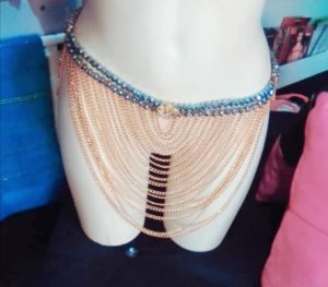 Ceinture en Perles/ Ferr/ Dial-Diali Vagues Sexy Argenté