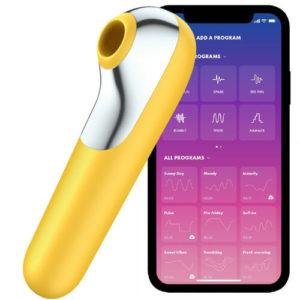 Stimulateur connecté Satisfyer Dual Love Jaune (Sample)