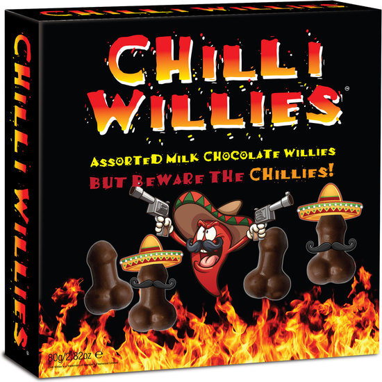 Chocolat Pénis Chilli Willies (8 pièces)