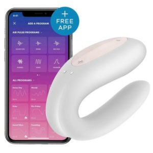 Stimulateur pour Couple Double Joy Silicone Blanc Satisfyer (Sample)