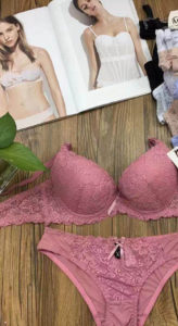 Ensemble Soutien-Gorge et Culotte Dentelle Bonnet B Rose