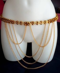 Ceinture en Perles/ Ferr/ Dial-Diali Sexy «Mon Amour» Doré