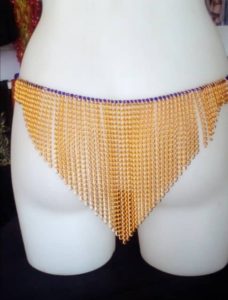 Ceinture en Perles/ Ferr/ Dial-Diali Voudang Mauve