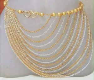 Ceinture en perles / Ferr/ Dial-Diali Ondes Divines Or
