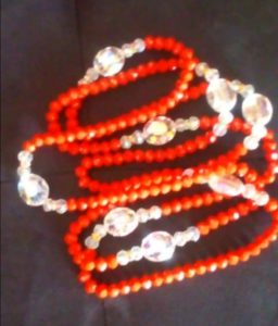 2 Ceintures en perles / Ferr/ Dial-Diali Gouro Rouge