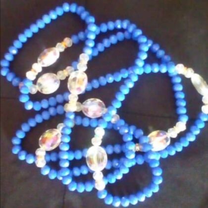 2 Ceintures en perles / Ferr/ Dial-Diali Gouro Bleu