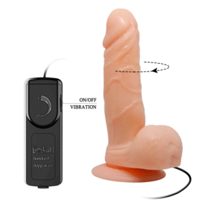 Baile – Dildo Réalistique Dong Flesh Gode Vibrant et Rotatif 15cm