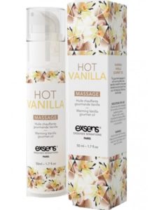 Huile de Massage Chauffante Comestible Vanille 50ml Exsens