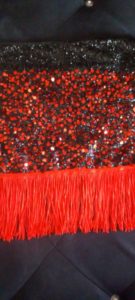 Petit Pagne Maxi Effet Fleur Paillettes Rouge