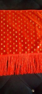 Petit Pagne Maxi Effet Fleur Rouge Or