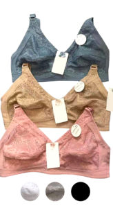 Soutien-Gorge Confortable Grande Taille Noir Sans Armature Sans Mousse Bonnet E