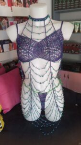 Nuisette Tricotée Aby Mauve Perlée