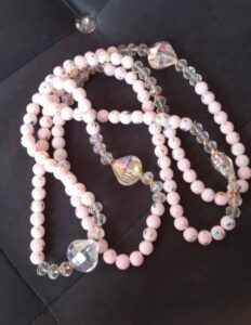 2 Ceintures en perles / Ferr/ Dial-Diali Gouro Rose