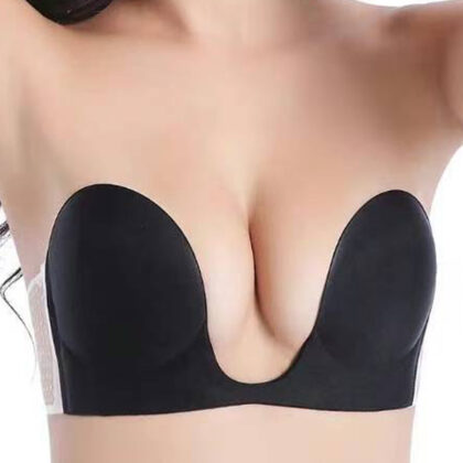 Soutien-gorge Adhesifs sans Bretelles pour  Dos nu et Décolleté Noir