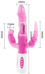 Vibromasseur Double Pénétration Pretty Bunny Baile 22cm