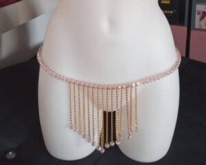 Ceinture en Perles/ Ferr/ Dial-Diali Émoi Blanc