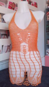 Nuisette Tricotée Aida Orange Taille Standard