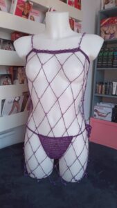 Ensemble Sexy Tricoté Feeling Taille S/M Mauve