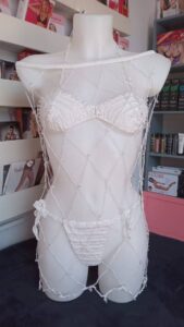 Ensemble Sexy Tricoté Ramses Taille S/M Blanc