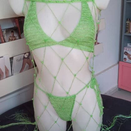 Ensemble Sexy Tricoté Ramses Taille S/M Vert