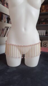 Ceinture en perles / Ferr/ Dial-Diali Pluie d&rsquo;Étoiles Rose
