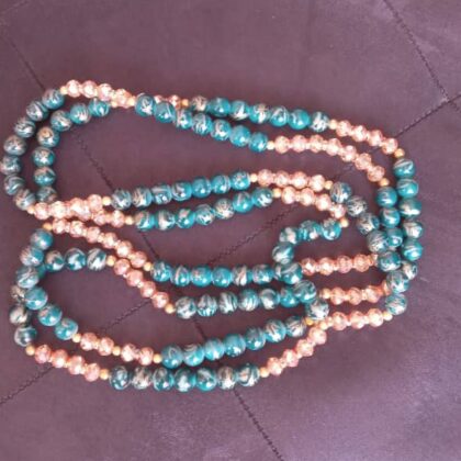 2 Ceintures en Perles - Ferr Bu Didj Bi Émoi Bleu Or