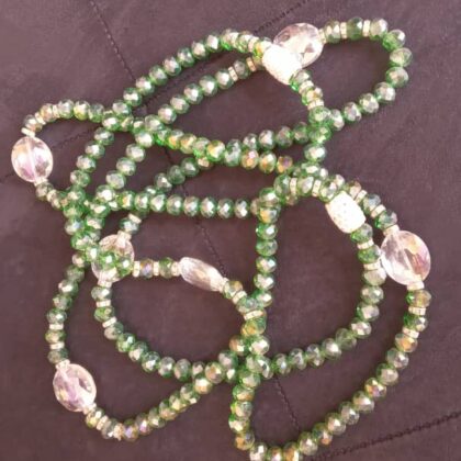 2 Ceintures en perles / Ferr/ Dial-Diali Gouro Vert