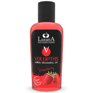 IntimateLine Luxuria – Gel Massage Comestible Effet Chaud Saveur Fraise Voluptas 100ml