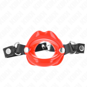 KINK Lip Gag 8cm avec Sangle en Cuir Ajustable